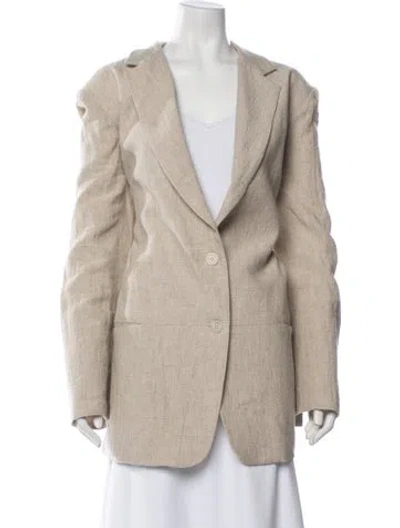 Pre-owned Lauren Manoogian Linen Coat In Neutral