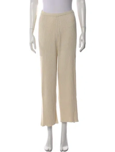 Pre-owned Lauren Manoogian Linen Skinny Leg Pants In Neutral