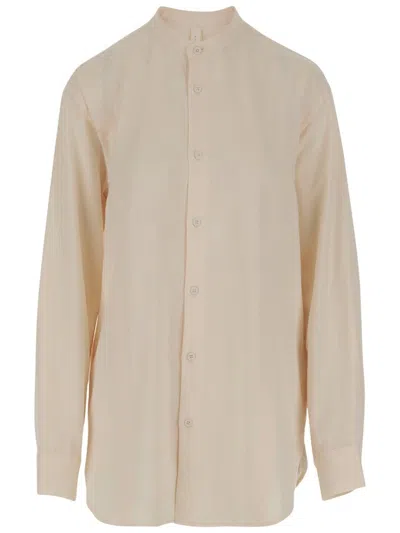 Lauren Manoogian Long-sleeve Cotton Shirt In Beige