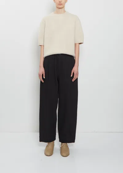 Lauren Manoogian Matte Linen Cotton Pants In Black