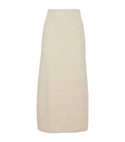 Lauren Manoogian Merino Wool-alpaca Bell Midi Skirt In Ivory