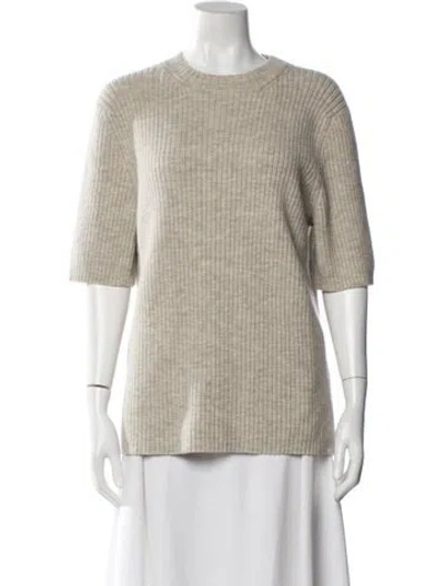 Pre-owned Lauren Manoogian Merino Wool Crew Neck Sweater W/ Tags In Neutral