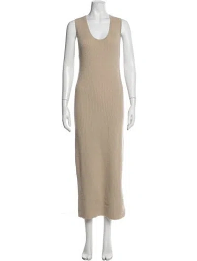 Pre-owned Lauren Manoogian Merino Wool Long Dress In Neutral