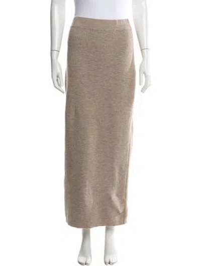 Pre-owned Lauren Manoogian Merino Wool Long Skirt W/ Tags In Neutral