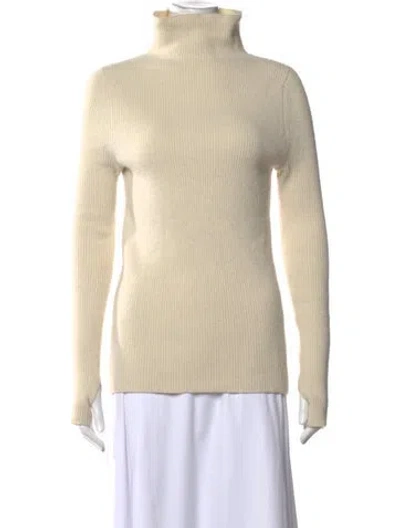 Pre-owned Lauren Manoogian Merino Wool Turtleneck Sweater In Neutrals