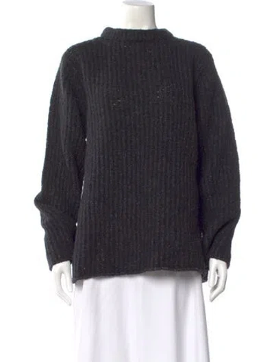 Pre-owned Lauren Manoogian Mock Neck Sweater In Gray