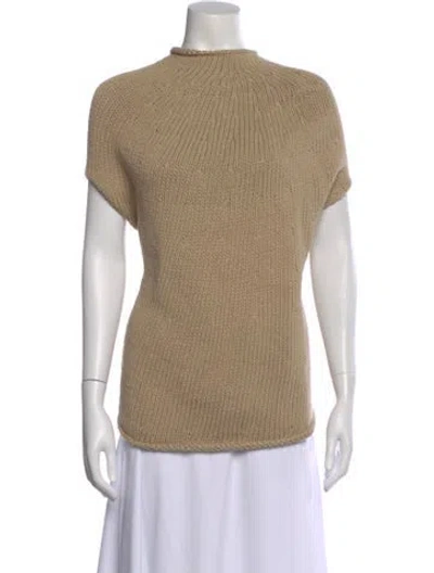 Pre-owned Lauren Manoogian Mock Neck Sweater In Neutral