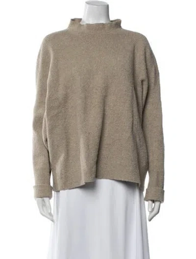 Pre-owned Lauren Manoogian Mock Neck Sweater In Neutral
