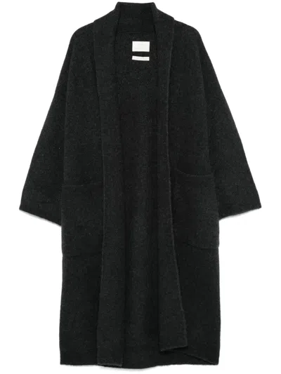 Lauren Manoogian Gray Double Face Long Coat In I01 Ink