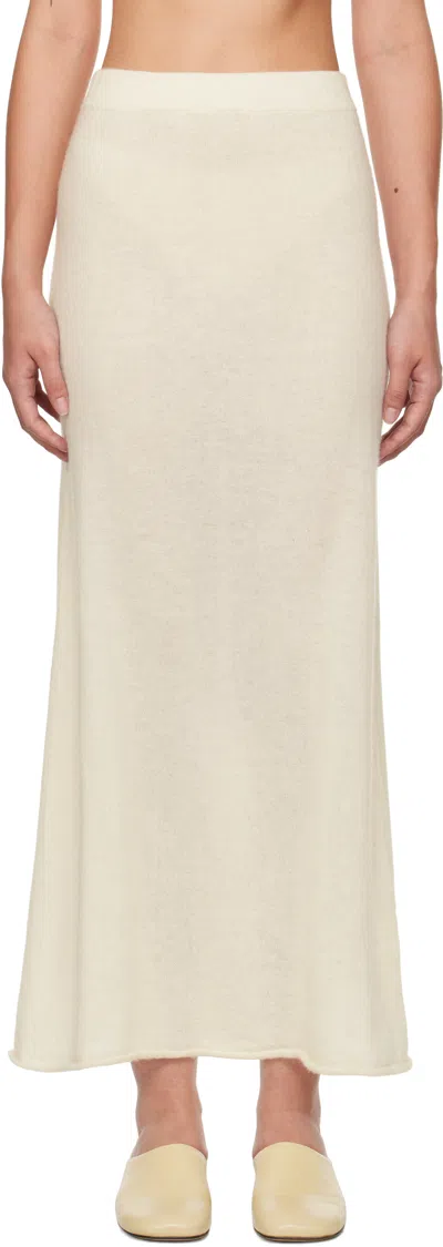 Lauren Manoogian Off-white Bell Maxi Skirt In Rw01 Raw White
