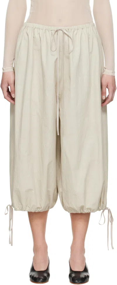 Lauren Manoogian Off-white Cinch Trousers In P12 Plaster