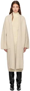 Lauren Manoogian Off-white Double Face Long Coat In A07 Alabaster