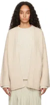 Lauren Manoogian Off-white Open Cardigan In E01 Ecru