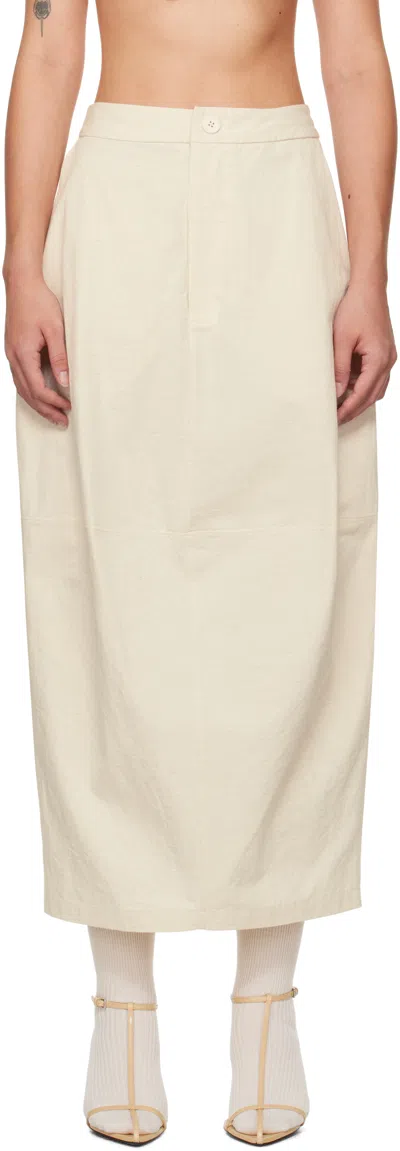 Lauren Manoogian Off-white Structure Maxi Skirt In N01 Natural