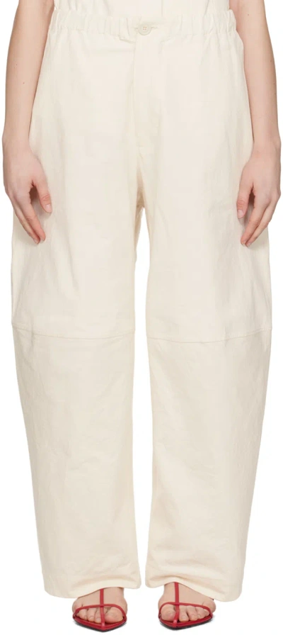 Lauren Manoogian Off-white Structure Trousers In N01 Natural