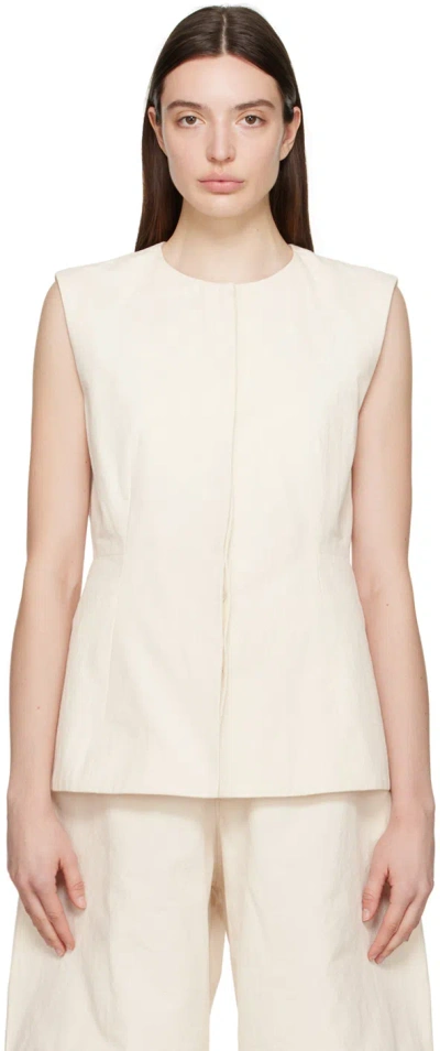 Lauren Manoogian Off-white Structure Vest In N01 Natural