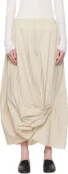 Lauren Manoogian Off-white Twist Midi Skirt In Neutral