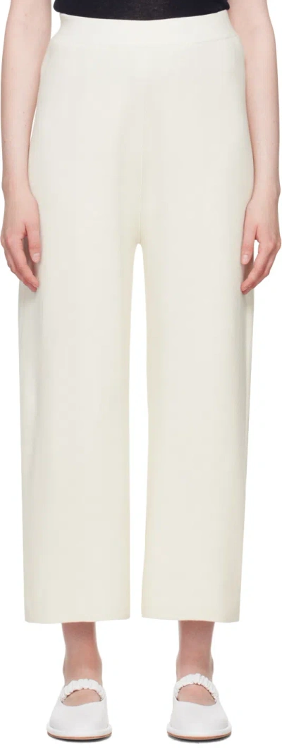 Lauren Manoogian Off-white Wide-leg Lounge Pants In B07 Bone