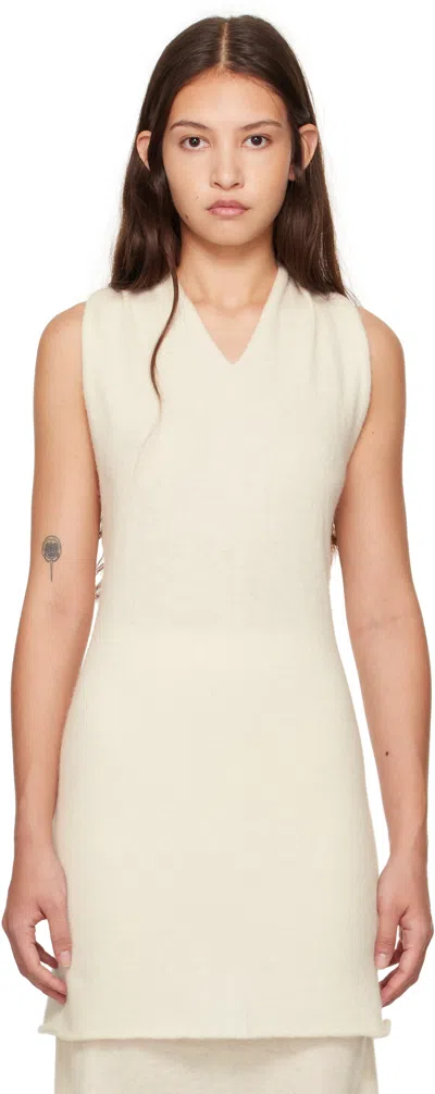 Lauren Manoogian Off-white Wrap Halter Top In Rw01 Raw White