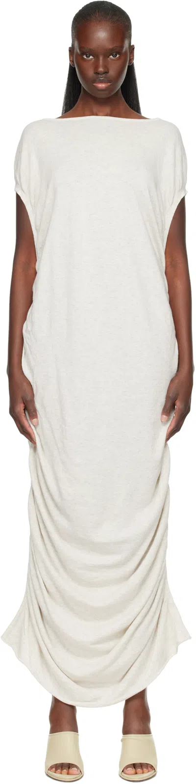 Lauren Manoogian Off-white Drape Maxi Dress In Multi