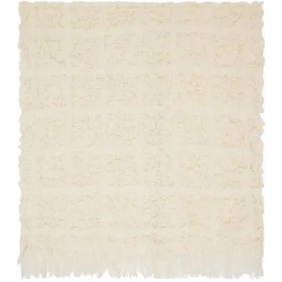 Lauren Manoogian オフホワイト Handwoven Crepe Wrap マフラー In Raw White Rw01