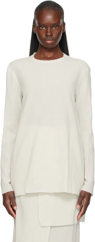 Lauren Manoogian Off-white Raw Apron Top