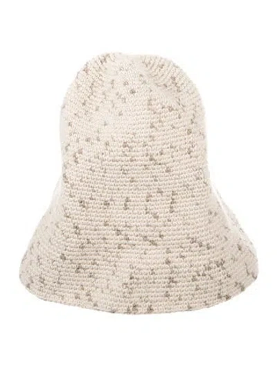 Pre-owned Lauren Manoogian Pima Cotton Bucket Hat In Neutral