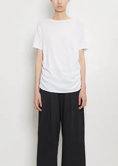 Lauren Manoogian Pima Cotton Drape Tee In White