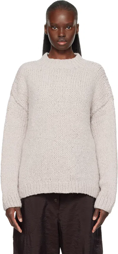 Lauren Manoogian Purple Handknit Crewneck Sweater
