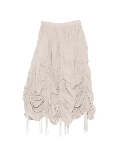 Lauren Manoogian Ruched Drawstring Skirt In Neutral