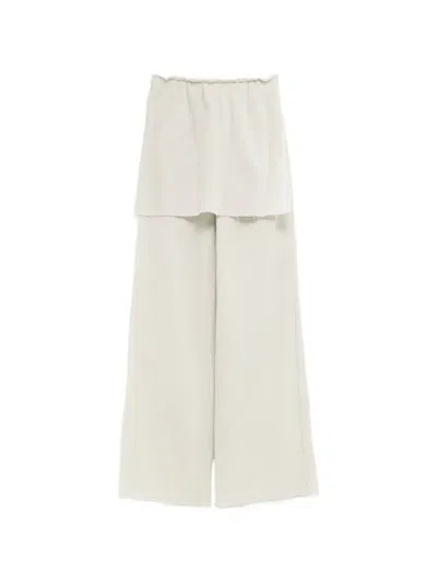 Lauren Manoogian Ruffled Trousers In White