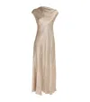 Lauren Manoogian Satin Luster Maxi Dress In Gray