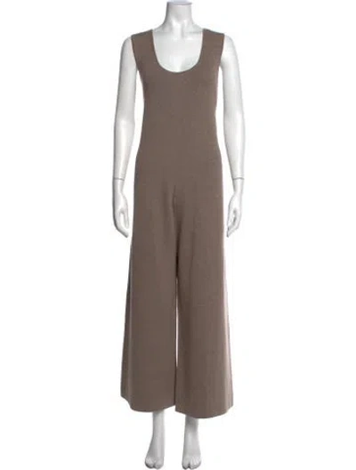 Pre-owned Lauren Manoogian Scoop Neck Jumpsuit In Brown