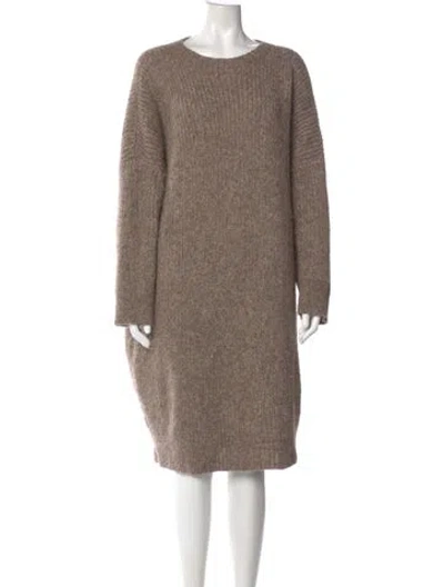 Pre-owned Lauren Manoogian Scoop Neck Knee-length Dress In Neutral