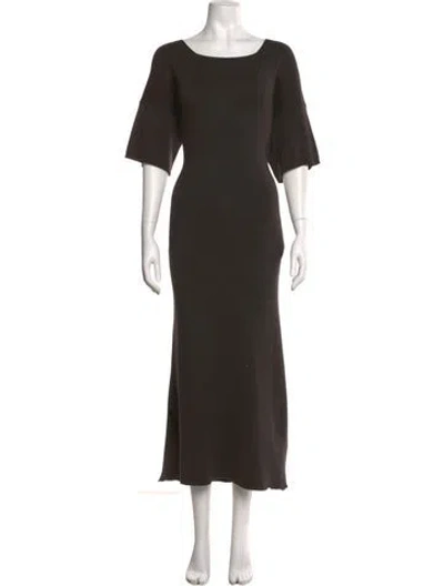 Pre-owned Lauren Manoogian Scoop Neck Long Dress In Green