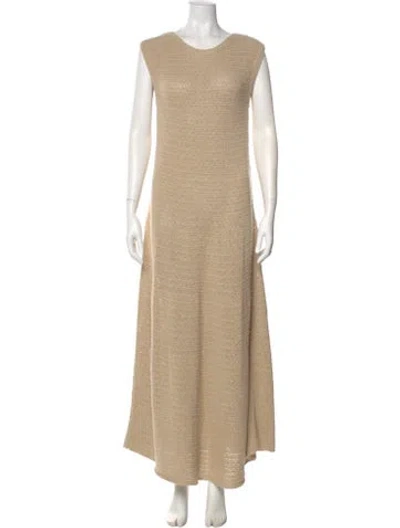 Pre-owned Lauren Manoogian Scoop Neck Long Dress In Neutral