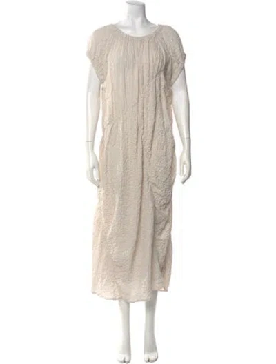 Pre-owned Lauren Manoogian Scoop Neck Long Dress W/ Tags In Neutral