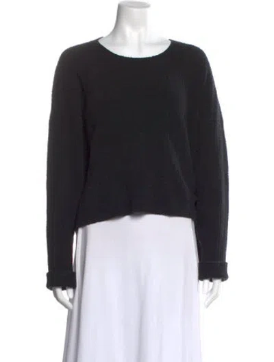 Pre-owned Lauren Manoogian Scoop Neck Long Sleeve Sweatshirt In Black