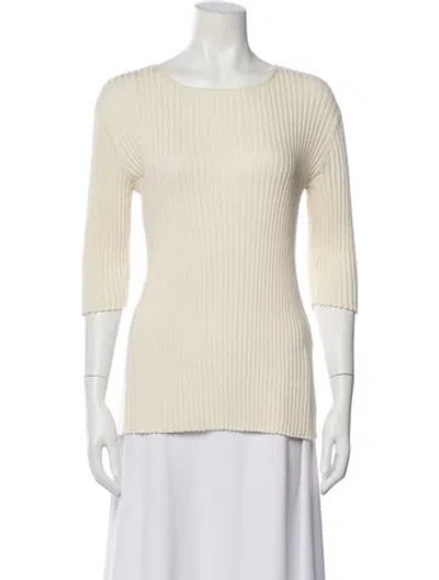 Pre-owned Lauren Manoogian Scoop Neck Sweater In Neutral