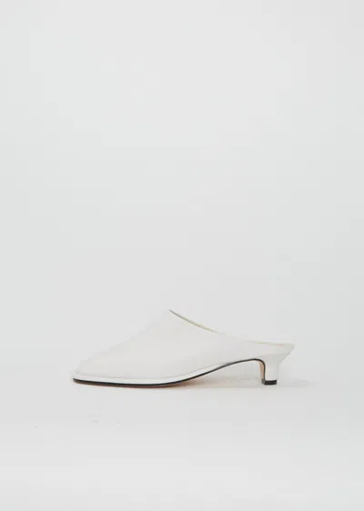 Lauren Manoogian Soft Leather Kitten Heel In White
