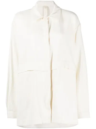 Lauren Manoogian Split-rear Linen-cotton Jacket In White
