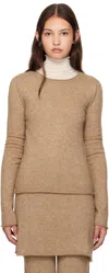 Lauren Manoogian Tan Crewneck Sweater In C08 Camel