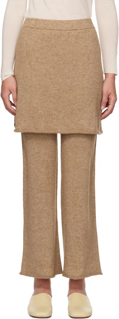 Lauren Manoogian Tan Layer Lounge Pants In C08 Camel