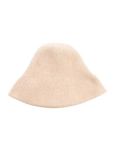 Pre-owned Lauren Manoogian Tan Wool Felt Beanie W. Tags In Neutral