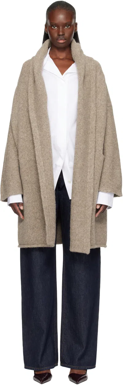 Lauren Manoogian Taupe Capote Coat In Gray