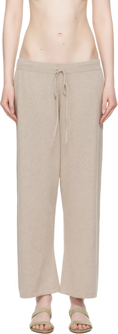 Lauren Manoogian Taupe Capri Lounge Pants