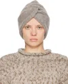 Lauren Manoogian Taupe Knot Turban Headband In Gray