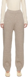 Lauren Manoogian Taupe Line Quilt Lounge Pants In D03 Dust
