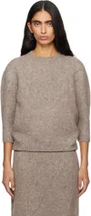 Lauren Manoogian Taupe Loft Baby Crewneck Sweater In Neutral