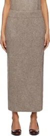 Lauren Manoogian Taupe Loft Pencil Midi Skirt In Gray
